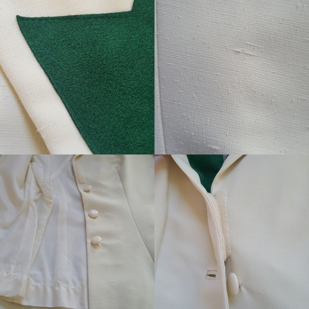 RARE Vintage Designer Lilli Ann Adolph Schuman Suede Lapel Blazer Suit Coat - Picture 7 of 8